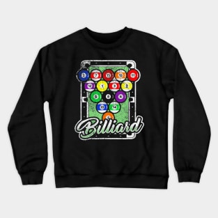 Billard Biliard Pool Snooker Funny Vintage Crewneck Sweatshirt